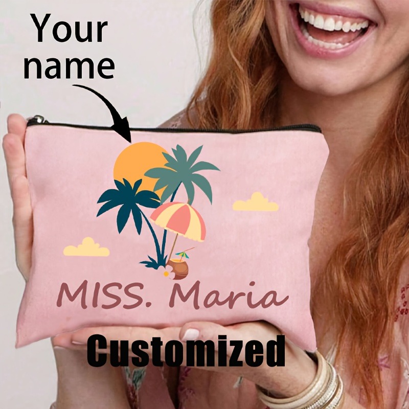 Beauty Makeup Names - Adınızı özelleştirin. Makyaj çantası. Saklama çantası.
