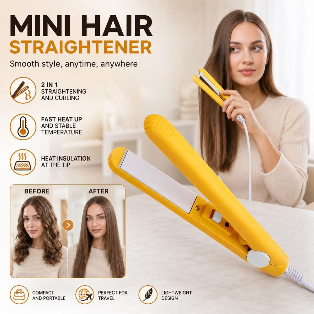 Hair Curling Wand - Mini Splint Düzleştirici Saç Maşası, Seramik