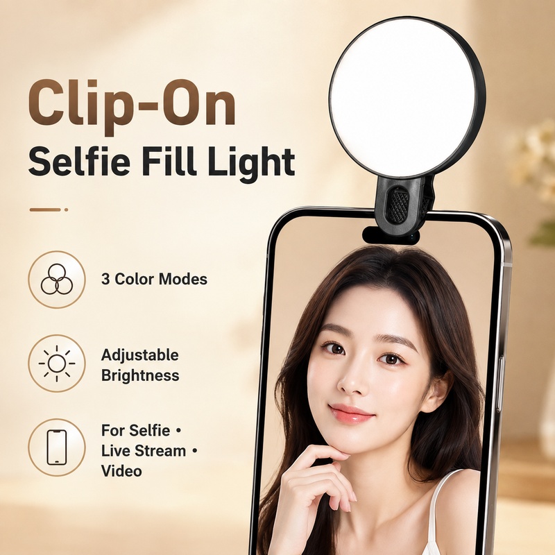 Beauty Makeup Camera - Taşınabilir RGB LED Dolgu Işığı Mini