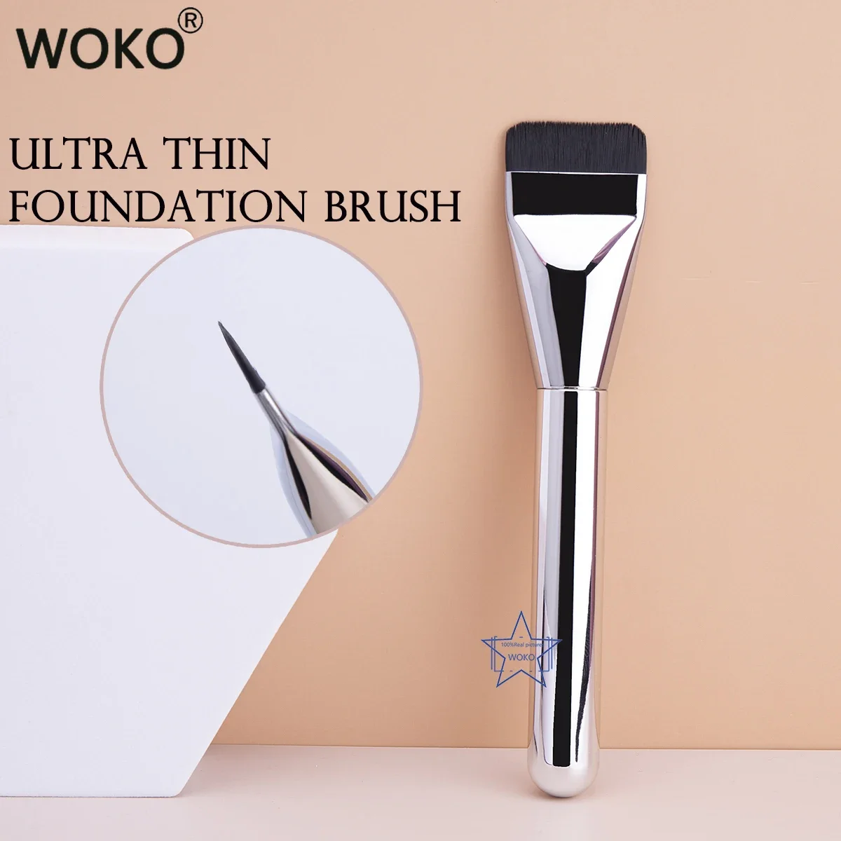 Makeup Beauty Ro - Ultra İnce Fondöten Fırçası Hafif ve