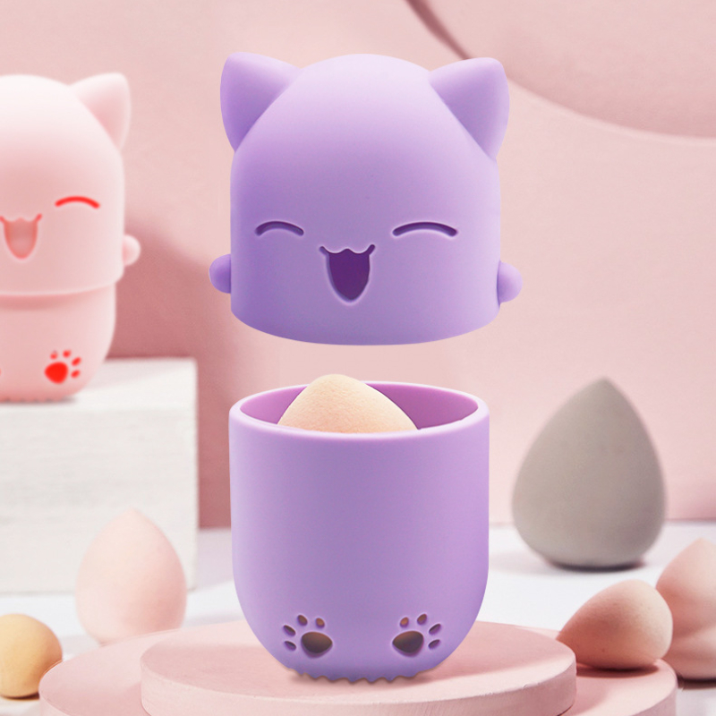 Beauty Bay Makeup - Mor Yumuşak Silikon Kozmetik Blender Sünger