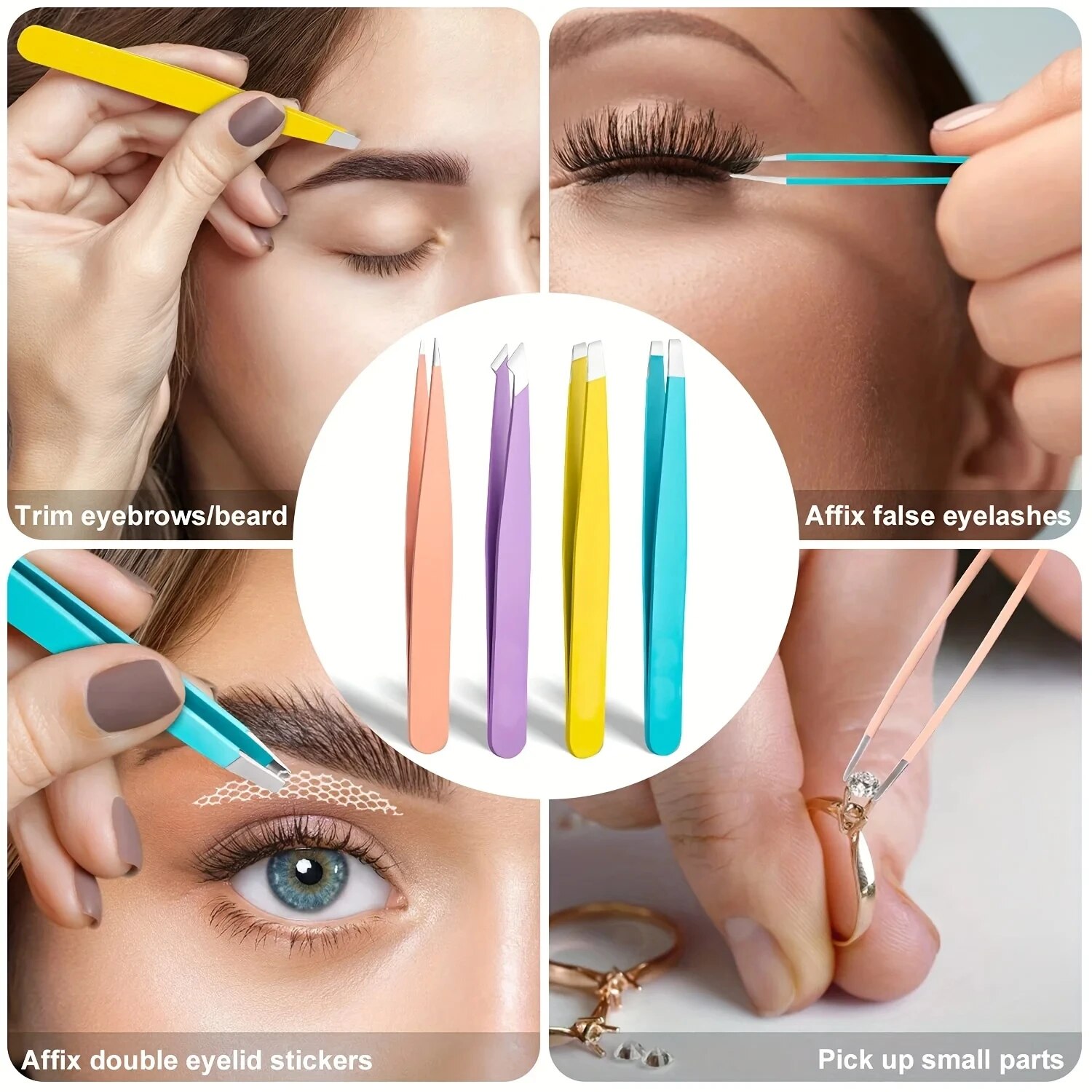 Beauty Makeup Remover - Renkli Kaş Cımbızı Saç Güzellik İnce