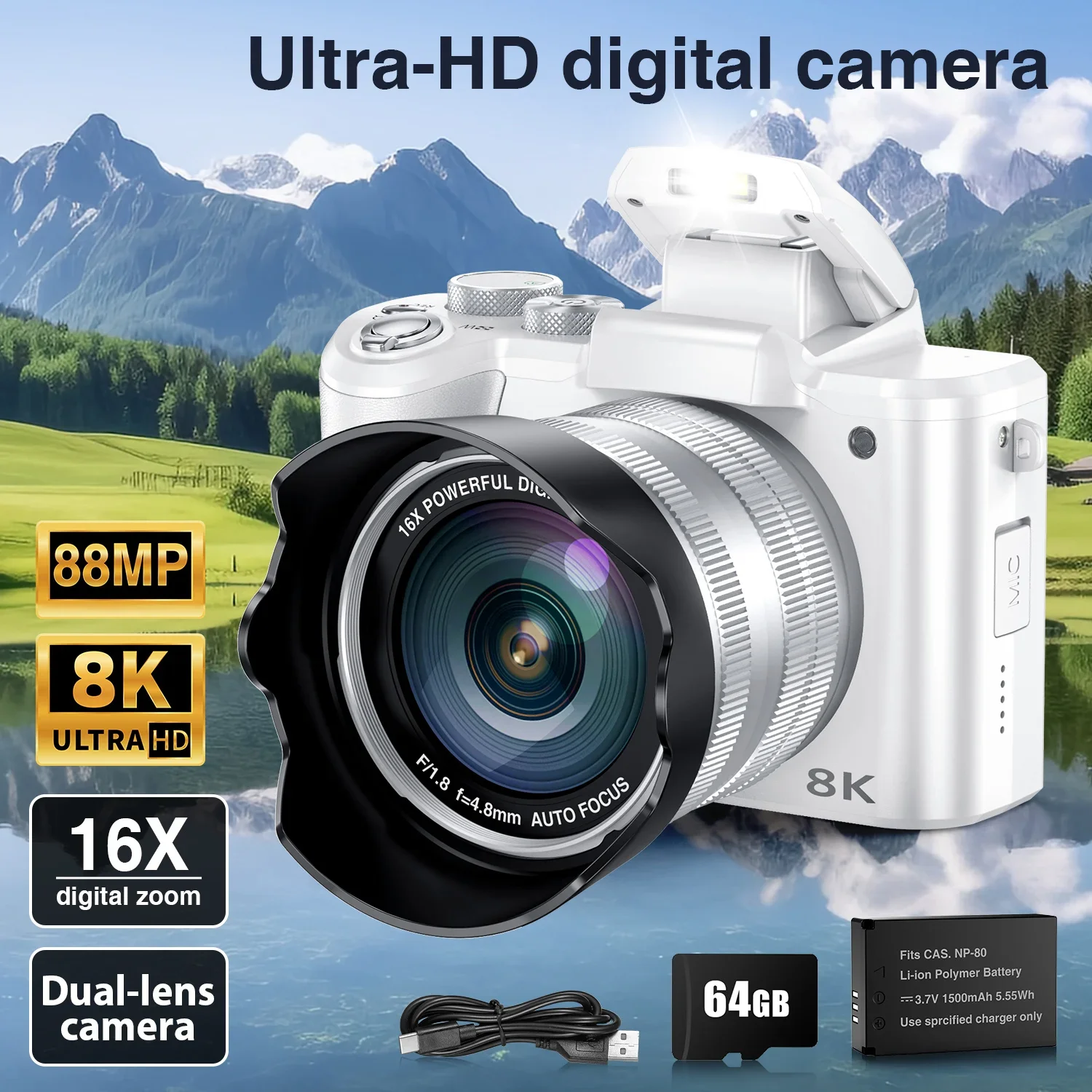 Beauty Makeup Camera - Fotoğrafçılık için 8K Özçekim Dijital Kameralar