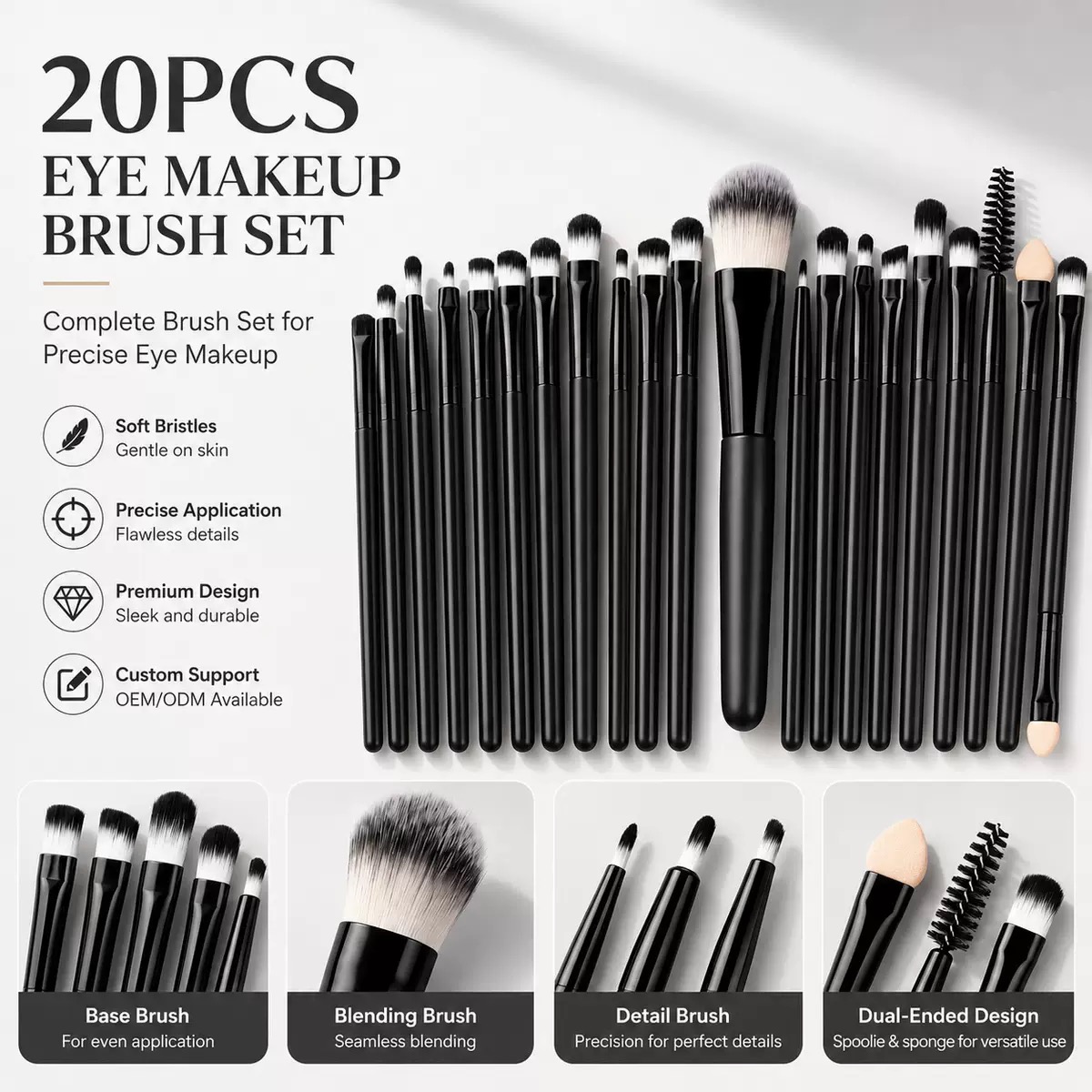 Makeup Beauty Ro - 20 Adet Profesyonel Makyaj Fırçası Seti