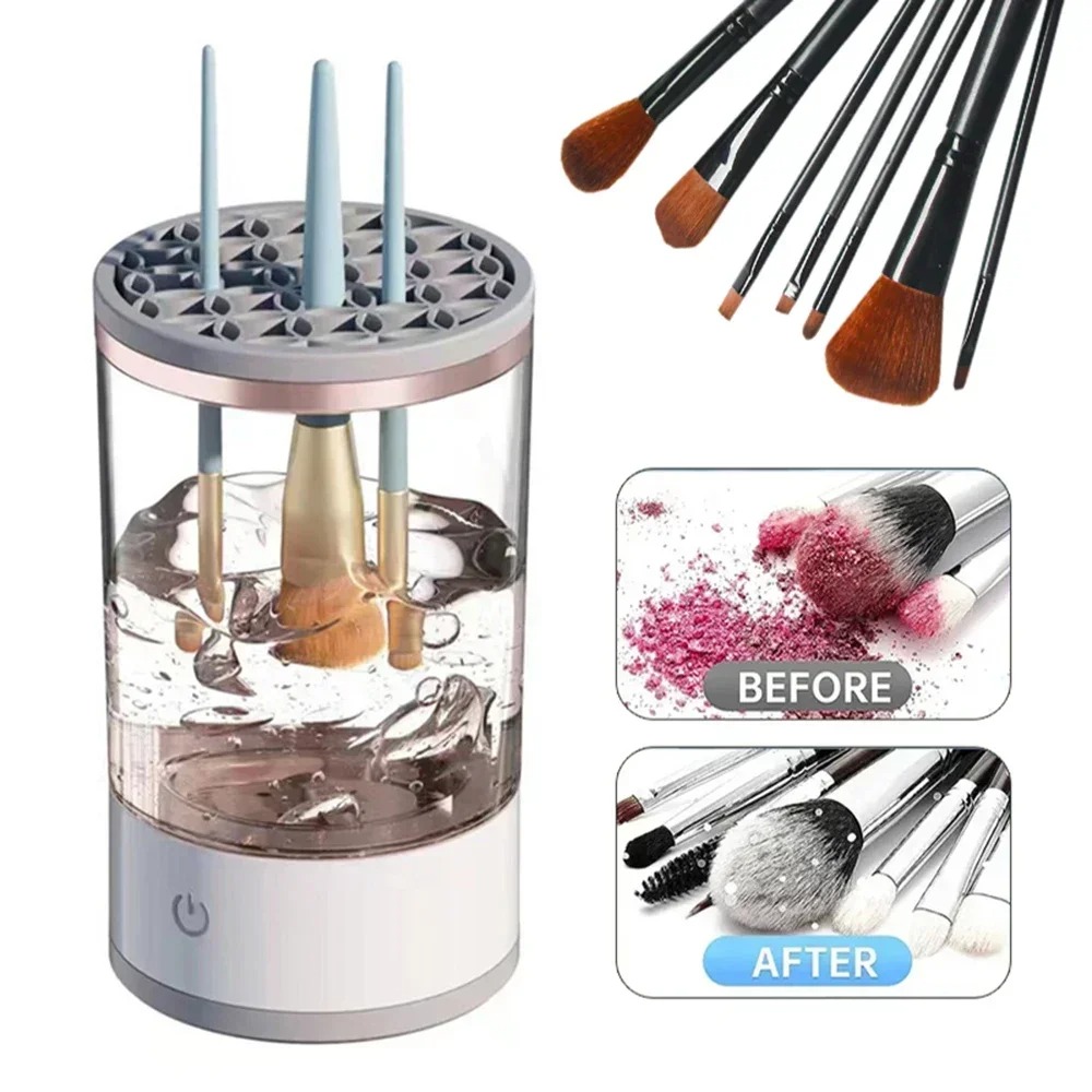Beauty Makeup Tips - Otomatik Elektrikli Makyaj Fırçası Temizleyici USB