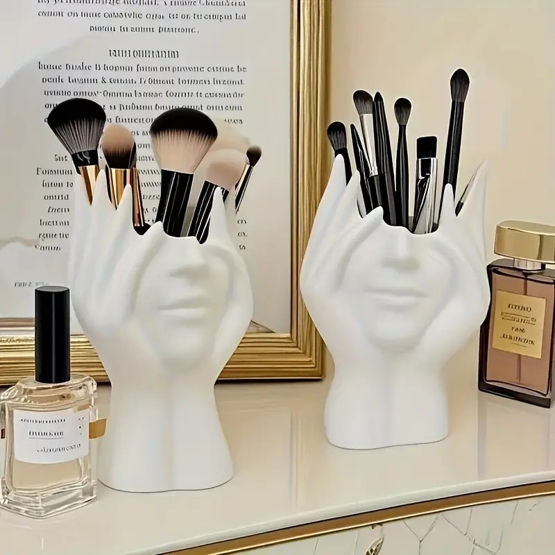 Makeup Beauty Ro - Yüz Şekli Makyaj Fırçası Tutucu -