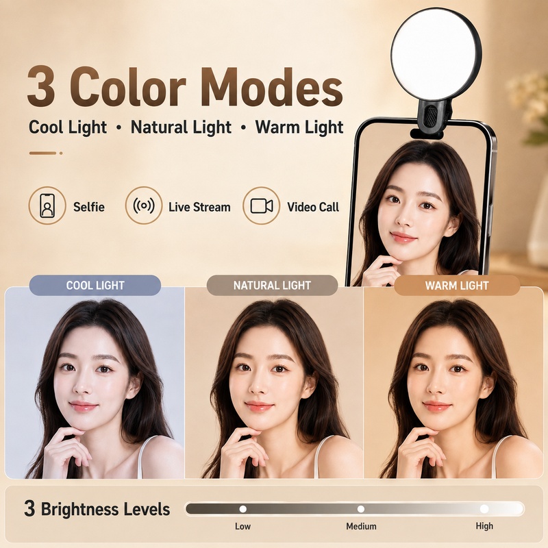 Taşınabilir RGB LED Dolgu Işığ - Beauty Makeup Camera incelemesi ve fiyatı