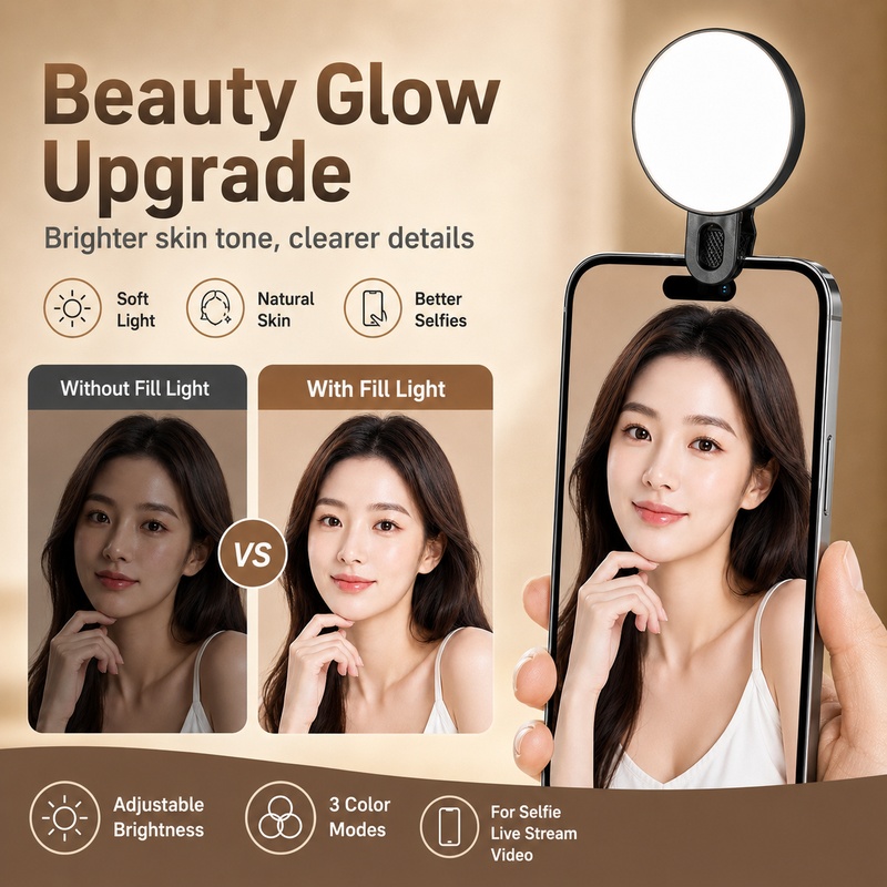 Taşınabilir RGB LED Dolgu Işığ - Beauty Makeup Camera incelemesi ve fiyatı