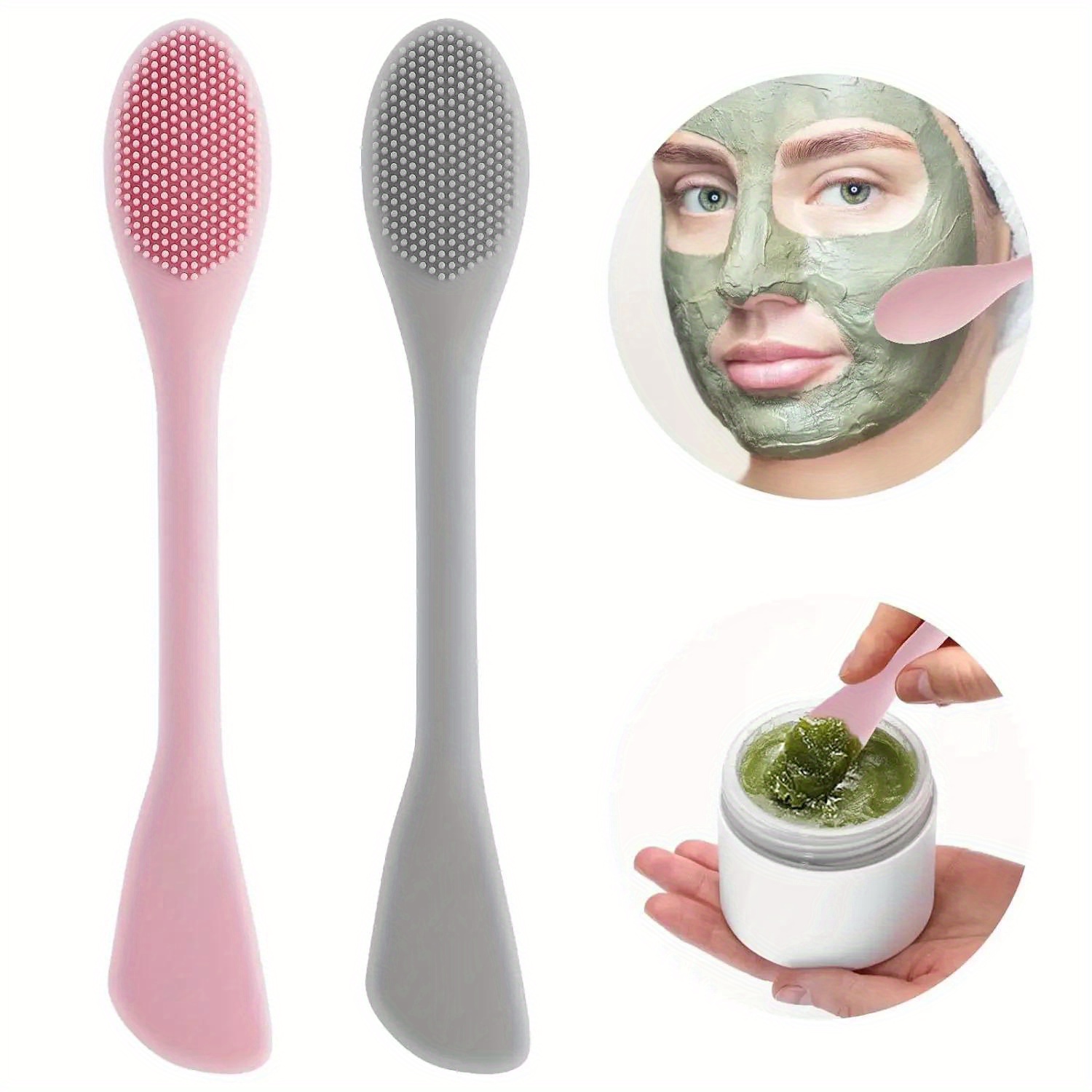 Çift Kafa Yüz Maskesi Fırça Si - Makeup Beauty Ro incelemesi ve fiyatı